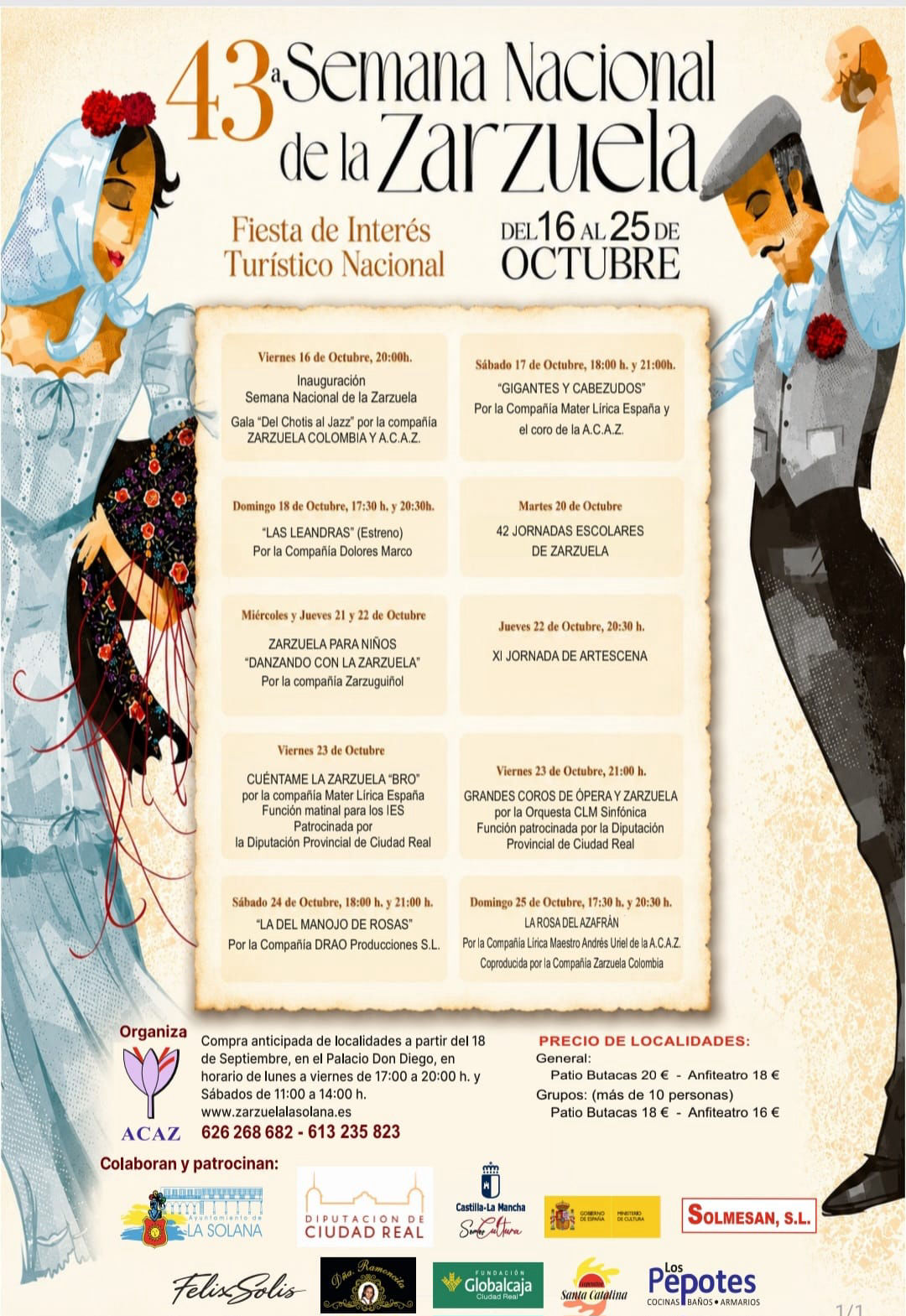 Programación 43 Semana Nacional de la Zarzuela